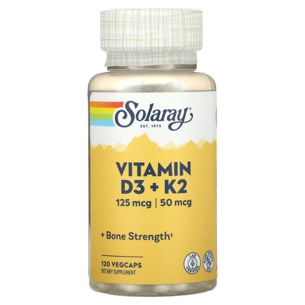 Vitamin D3 plus K2 -- 120 Vegetable