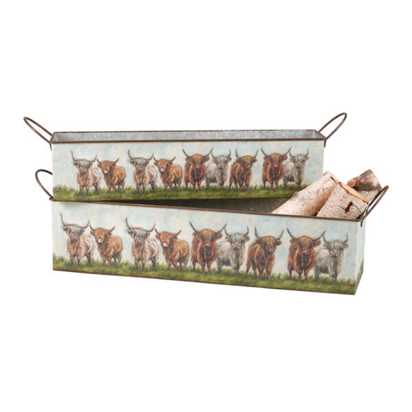 Primitives by Kathy Highland Cows Bin Set