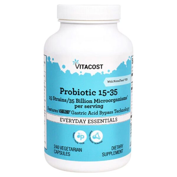 Probiotic 15-35 15 Strains -- 35 billion CFU - 240 Vegetarian Capsules