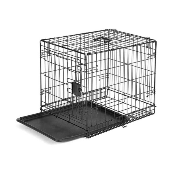 Foldable Metal Wire Dog Crate with Tray