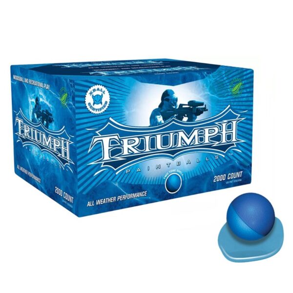 Xball Triumph 2000ct Paintballs, Blue, .68