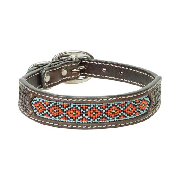 Beaded Basket Weave Dog Collar