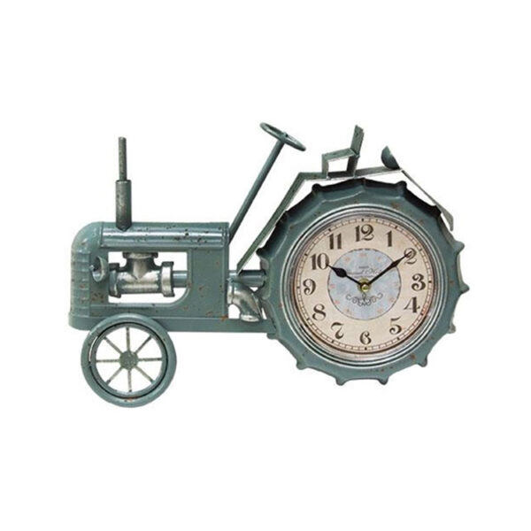 CWI Gifts Farmhouse Blue Tractor Clock