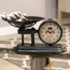 CWI Gifts Antiqued Scale with Clock