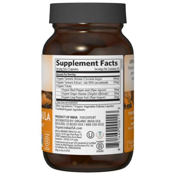 Turmeric Formula - 90 Vegetarian Caps - Image 3