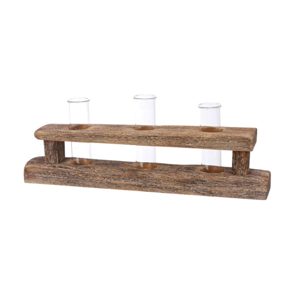 Primitives by Kathy Vases Brown - Brown Driftwood & Test Tube Vase - Image 2