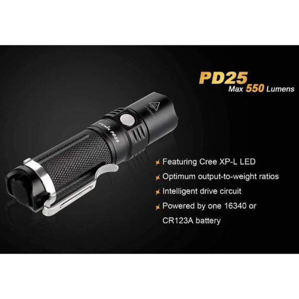 Fenix PD25 550 Lumens LED Flashlight - Image 3