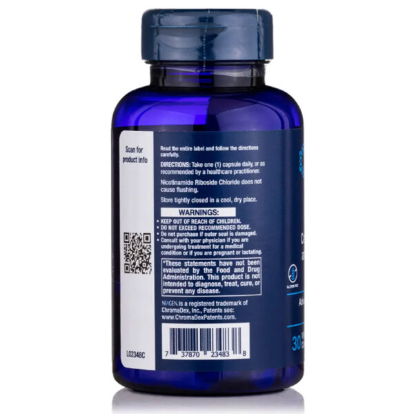 Optimized NAD+ Cell Regenerator™ and Resveratrol -- 30 Vegetarian Capsules - Image 2
