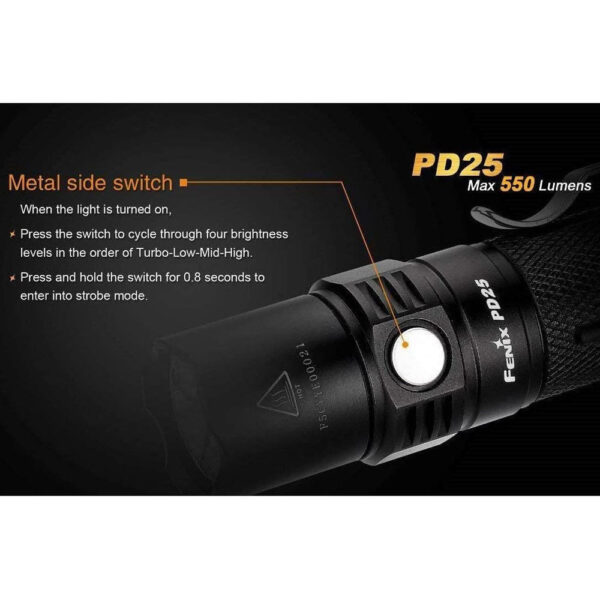 Fenix PD25 550 Lumens LED Flashlight - Image 4