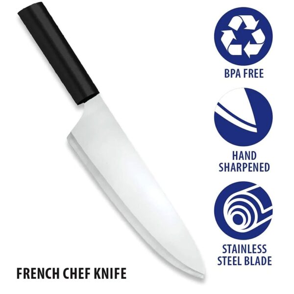 French Chef Knife - Silver or Black - Image 5