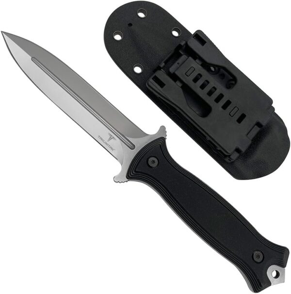 Tactical Knife TKF202SL - D2 Spear Point Blade, G10 Handle, Kydex Sheath, MOLLE Clip