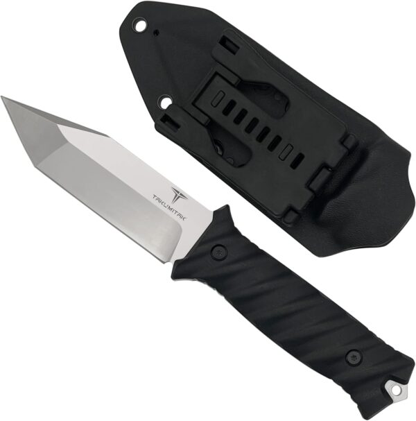 Tactical Knife TKF201SL - D2 Tanto Blade, G10 Handle, Kydex Sheath, MOLLE Clip