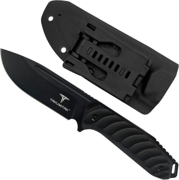 Hunting Knife TKF208BK - D2 Fixed Blade, G10 Handle, Kydex Sheath, MOLLE Clip