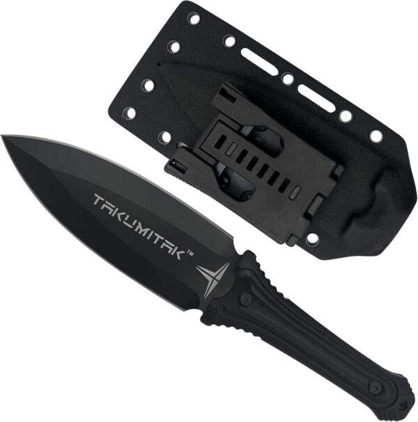 Tactical Knife TKF203BK - D2 Spear Point Blade, G10 Handle, Kydex Sheath, MOLLE Clip