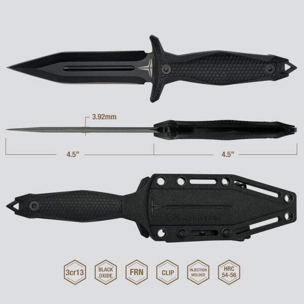 Hunting Tactical Survival Knife TKF303 - 9” Full Tang with FRN Handle Scales and MOLLE Clip - Image 3