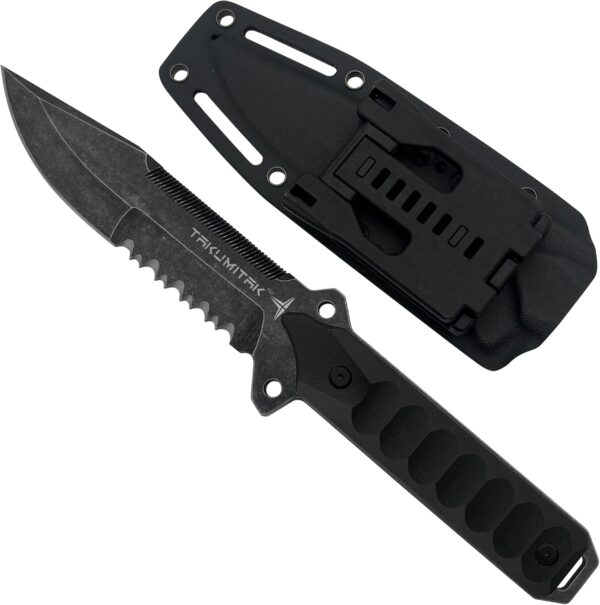 Tactical Knife TKF213SW - D2 Drop Point Blade, G10 Handle, Kydex Sheath, MOLLE Clip