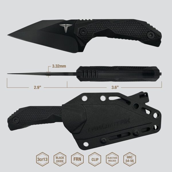 Hunting Survival Knife TKF3S09 - 6.5” Full Tang with FRN Handle Scales and MOLLE Clip - Image 3