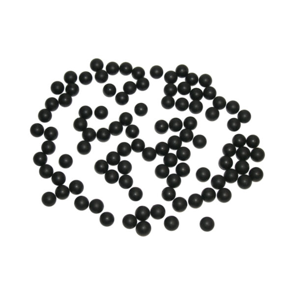 .43 Caliber 11mm Paintball Ammo - Black RUBBER - 100 balls